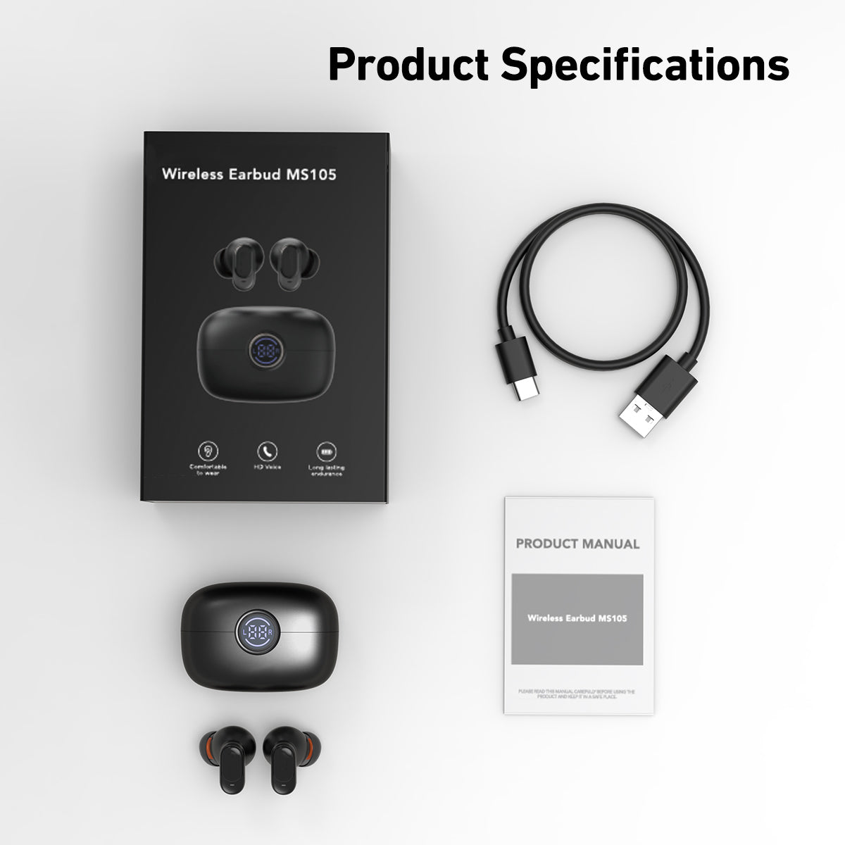 VOULAO MS105 Wireless Earphones