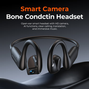 VOULAO E12 Bone Conduction Headphones with Camera