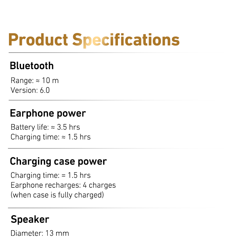 VOULAO NE72 Bluetooth 6.0 Wireless Earbuds with LED Display
