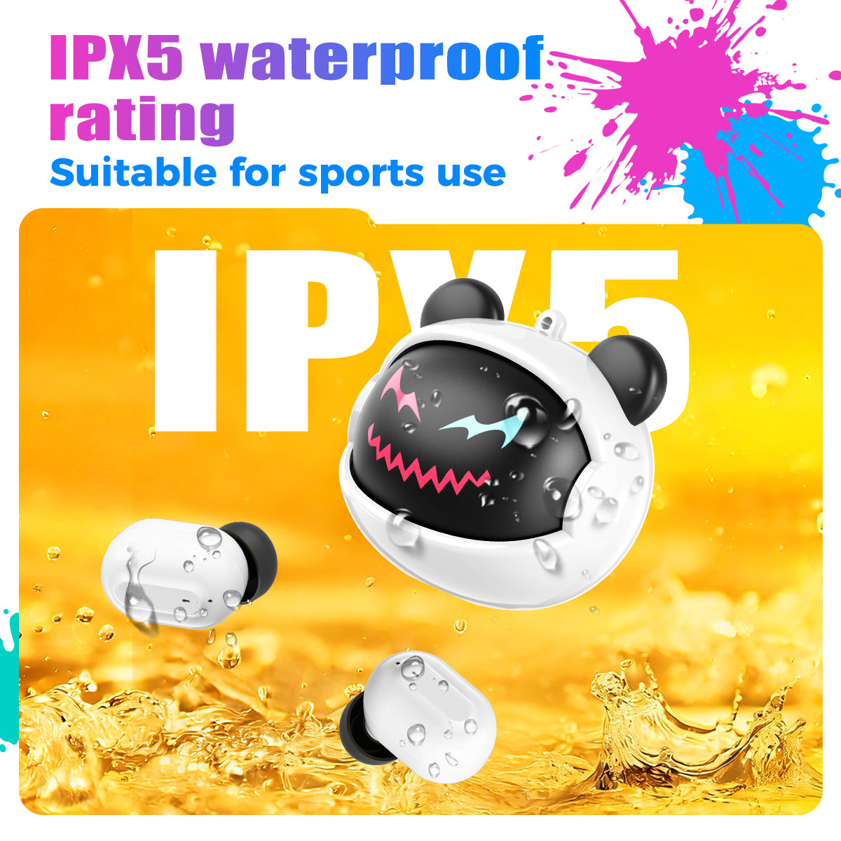 VOULAO MS118 Wireiess Biuetooth Earphones with Changeable Faceplates
