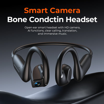 VOULAO E12 Bone Conduction Headphones with Camera