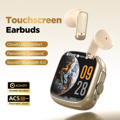 VOULAO NE72 Bluetooth 6.0 Wireless Earbuds with LED Display