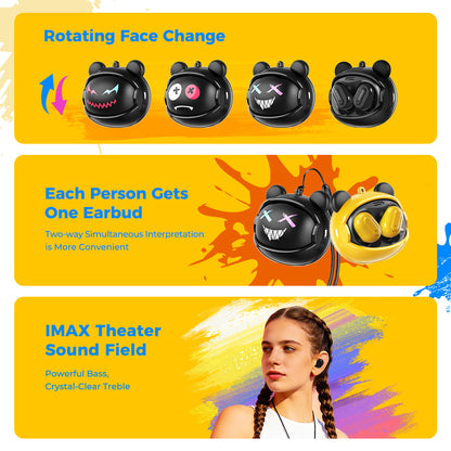 VOULAO MS118 Wireiess Biuetooth Earphones with Changeable Faceplates