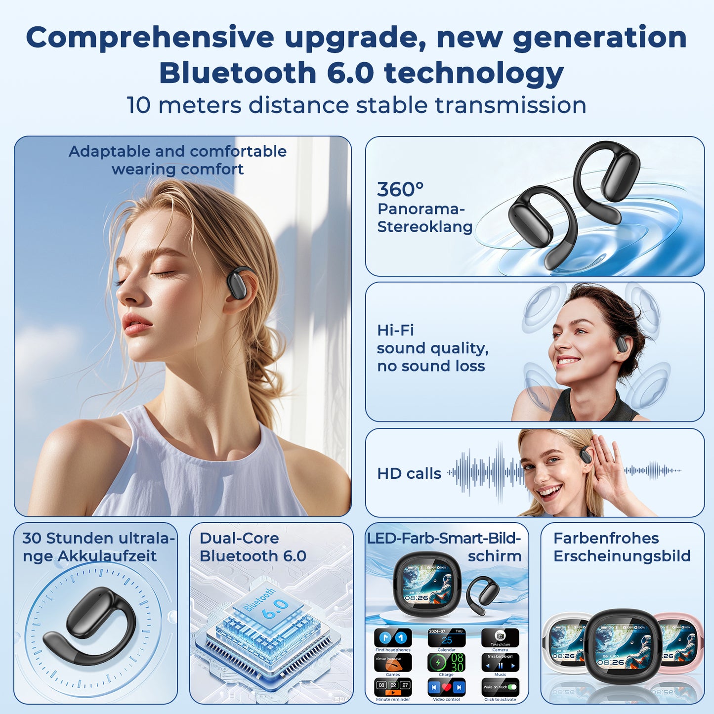 VOULAO NE58 Over-ear Waterproof Bluetooth Headphones