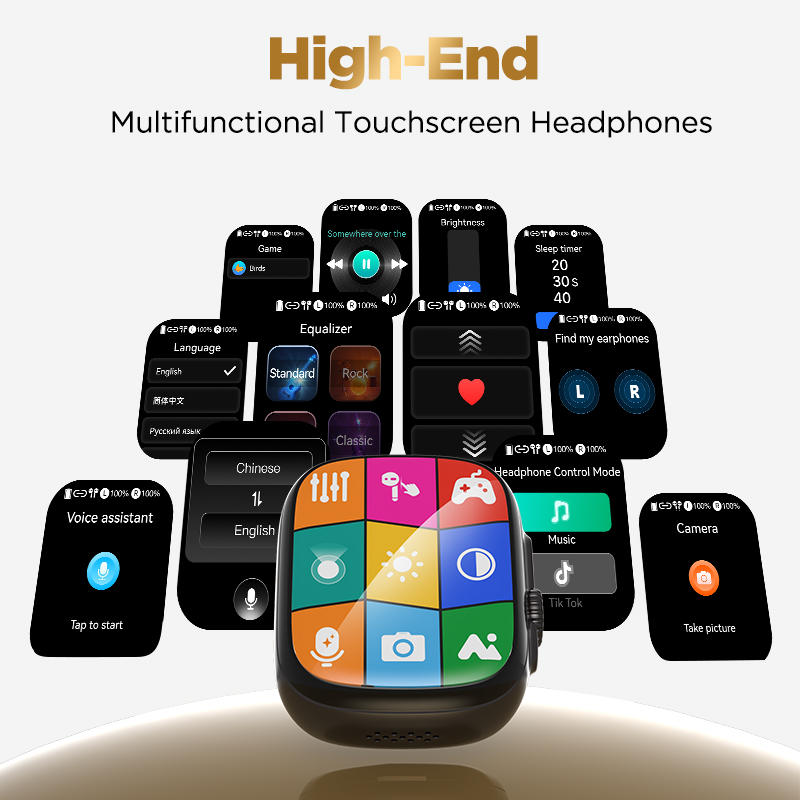 VOULAO NE72 Bluetooth 6.0 Wireless Earbuds with LED Display