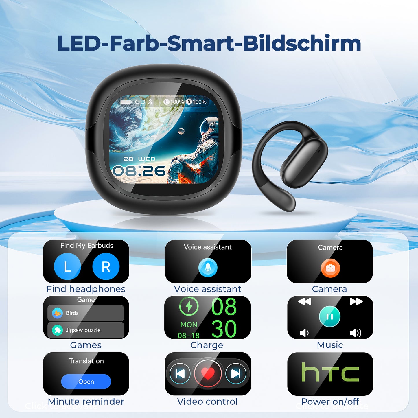 VOULAO NE58 Over-ear Waterproof Bluetooth Headphones