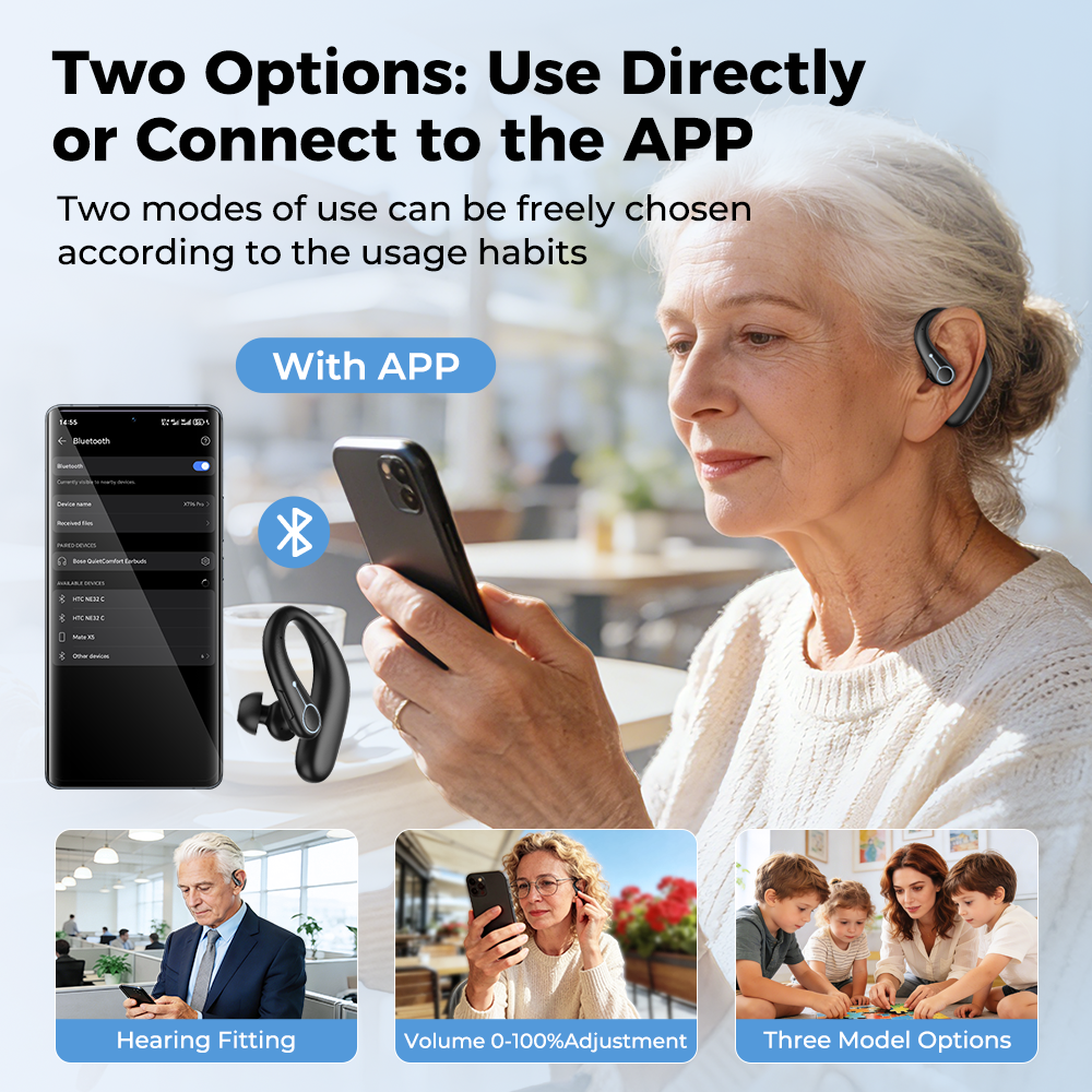 VOULAO F-Aid Bluetooth OTC Hearing Aids