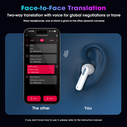 VOULAO NE49 AI Translation Wireless Bluetooth Earphones