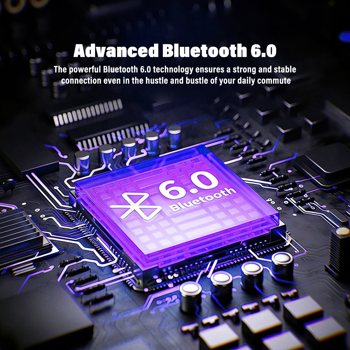 VOULAO NE70 Bluetooth 6.0 Wireless Earbuds with LED Display
