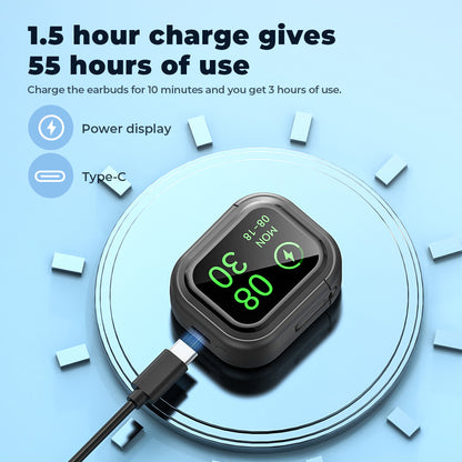 VOULAO NE20 Bluetooth 5.4 Earphones with LED Display