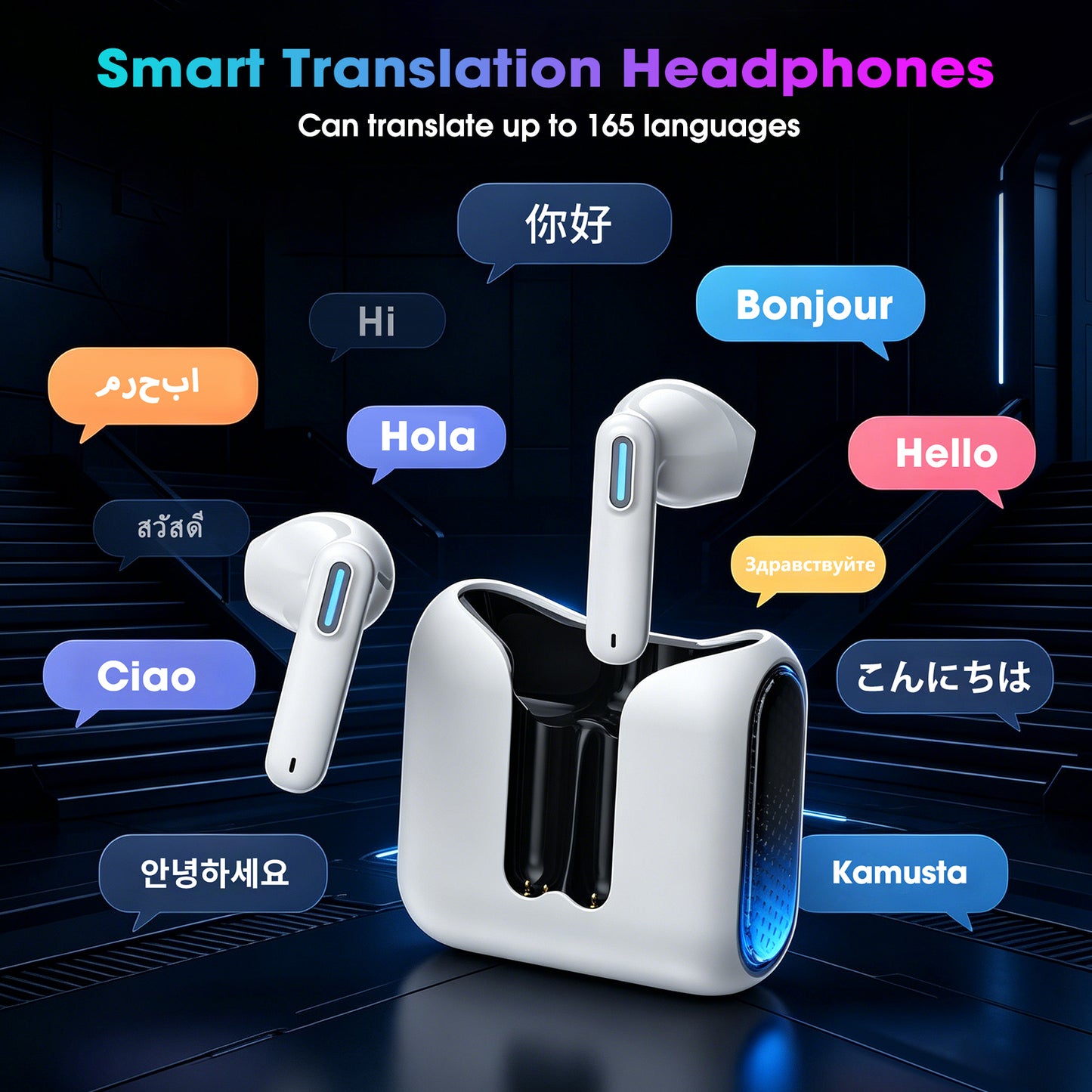 VOULAO NE49 AI Translation Wireless Bluetooth Earphones